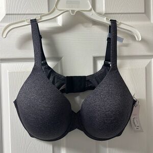 Ambrielle Heathered Charcoal T-Shirt Bra Size 40 DD NEW